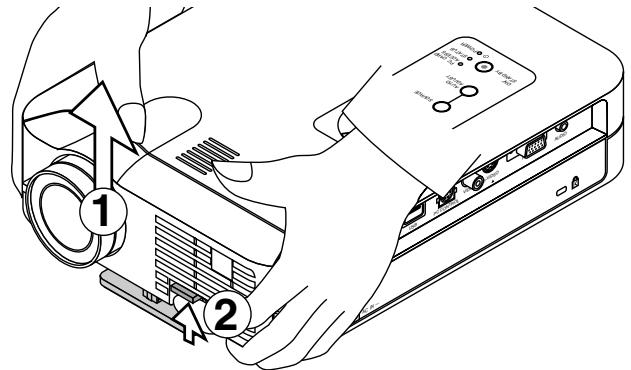 NEC LT156 - Adjust the Tilt Foot - 1