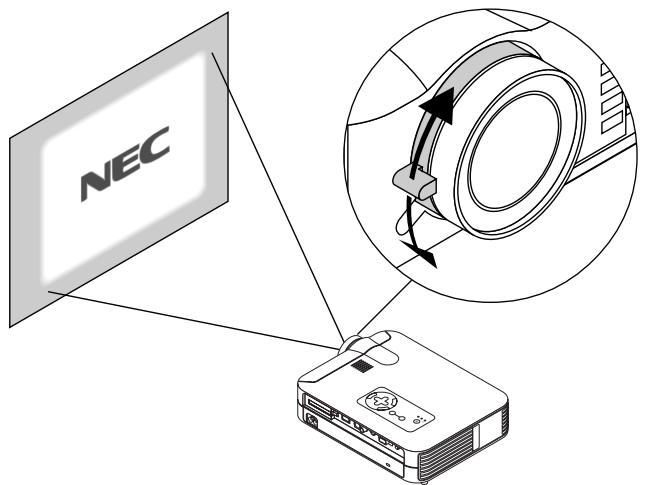 NEC LT156 - Adjust the Image Size and the Focus - 1