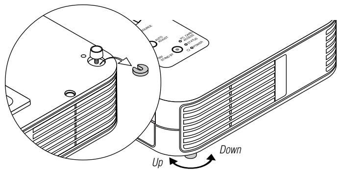 NEC LT156 - Adjust the Tilt Foot - 3