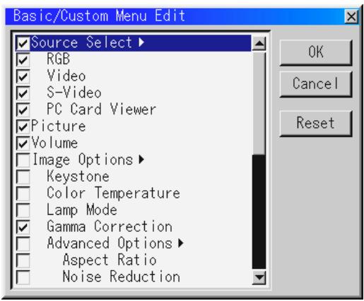NEC LT156 - Customizing Basic/Custom Menu - 2