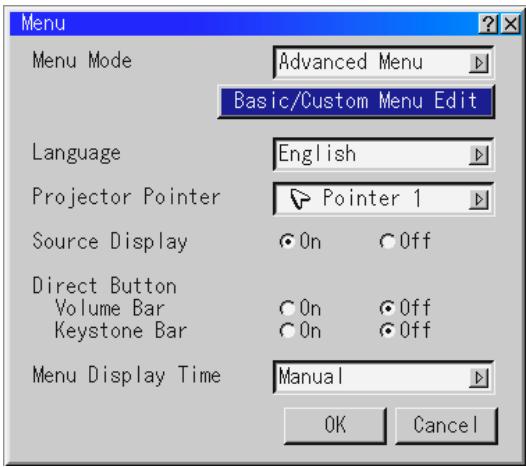 NEC LT156 - Customizing Basic/Custom Menu - 1