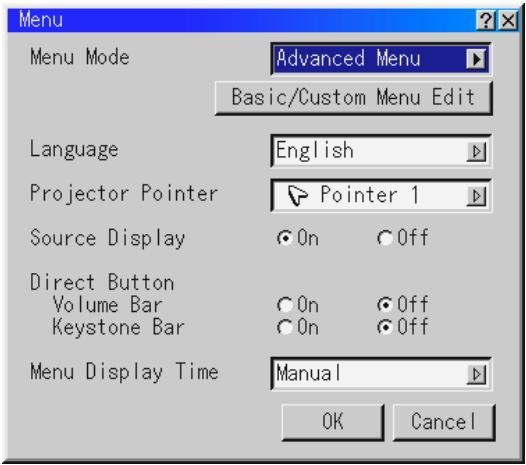 NEC LT156 - Menu - 1