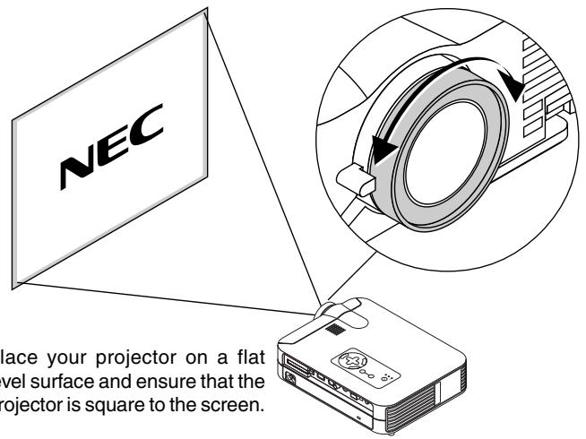 NEC LT156 - Adjust the Image Size and the Focus - 2