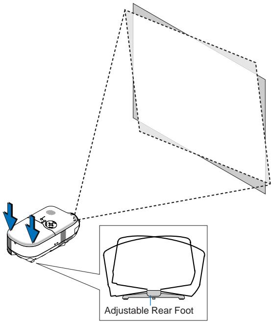 NEC LT180 - Using the Adjustable Rear Foot - 1