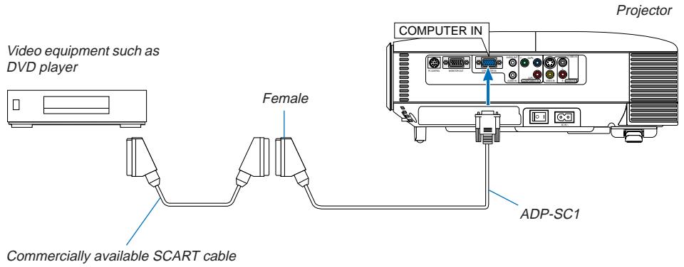 NEC LT180 - To connect SCART output (RGB) - 1