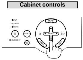 NEC LT180 - Note on Startup screen (Menu Language Select screen) - 1