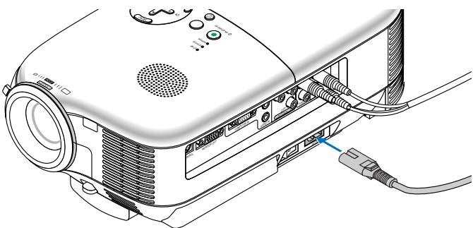 NEC LT180 - Connecting the Supplied Power Cable - 1