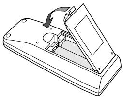 NEC LT75Z - Remote Control Battery Installation - 3