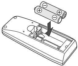 NEC LT75Z - Remote Control Battery Installation - 2