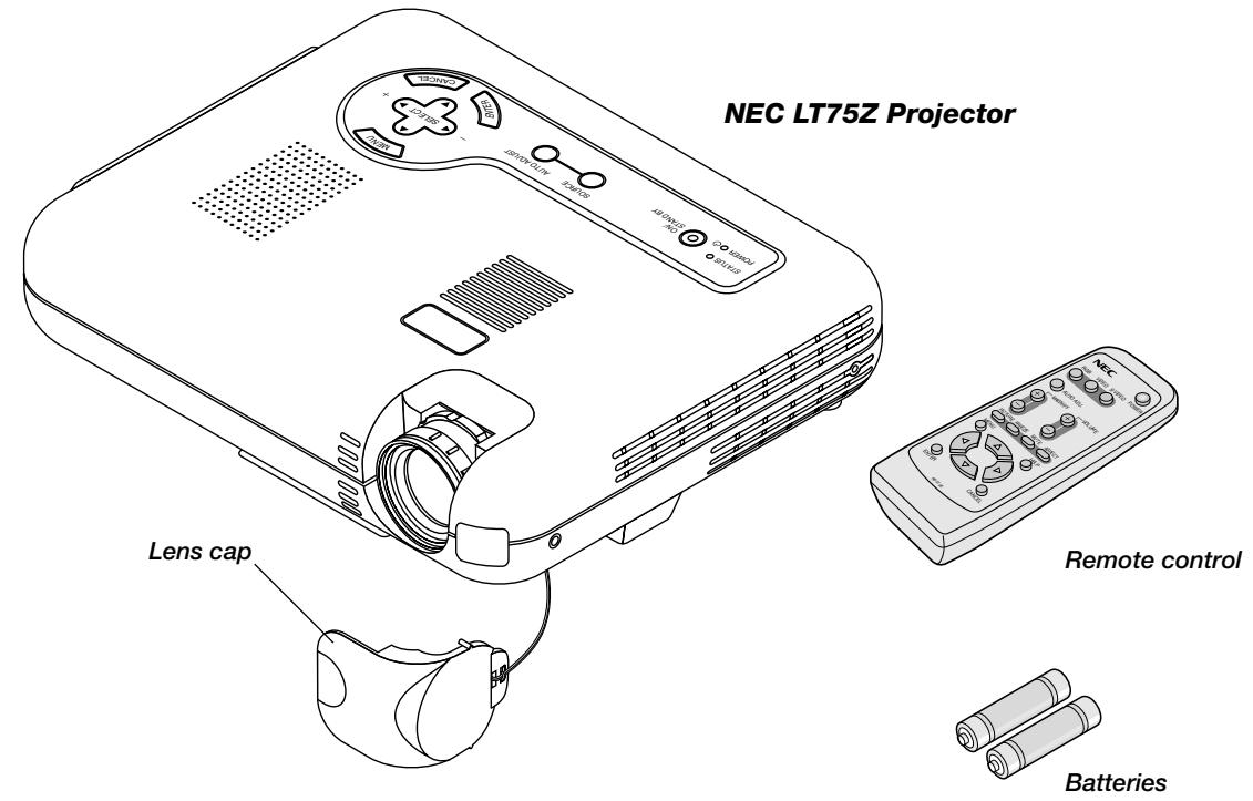 NEC LT75Z - What's in the Box? - 1