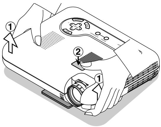 NEC LT75Z - Adjusting the Tilt Foot - 1