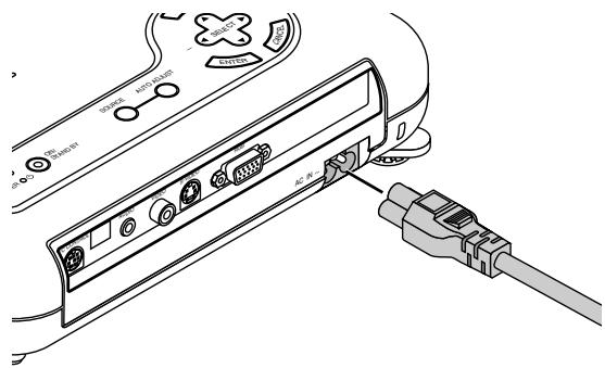 NEC LT75Z - Connect the supplied power cable to the projector. - 1