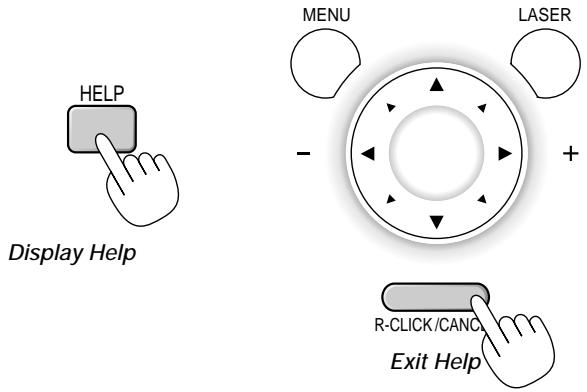 NEC MT1050 - Getting Help about how to operate the projector: - 1