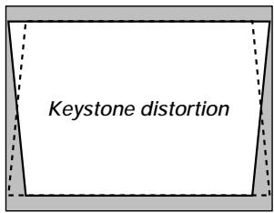 NEC MT1050 - Correcting Keystone distortion - 2