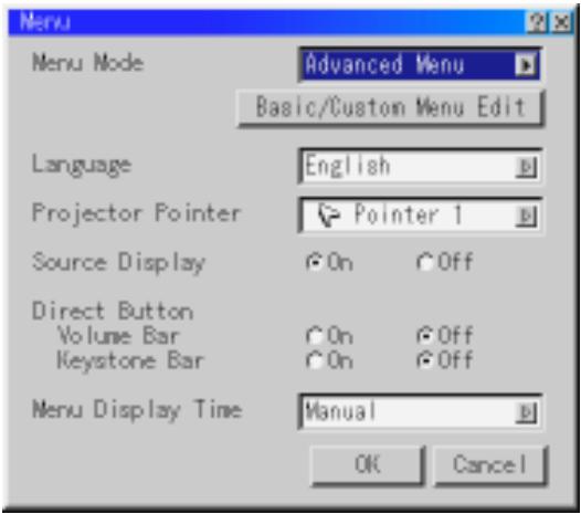 NEC MT1050 - Menu - 1