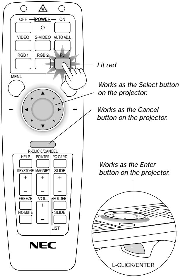 NEC MT1050 - Switching operation mode between mouse and projector - 2