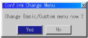 NEC MT1050 - The default Basic/Custom Menu items are: - 1