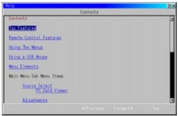 NEC MT1055 - Getting Help about how to operate the projector: - 2