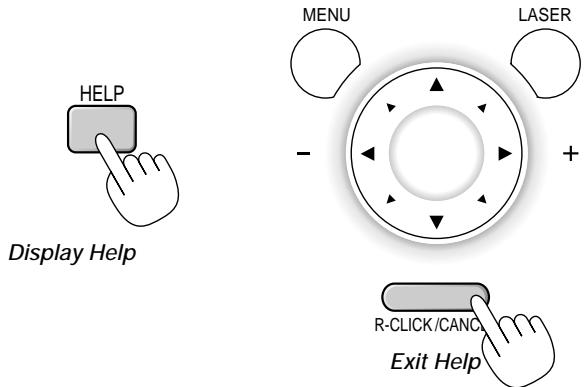 NEC MT1055 - Getting Help about how to operate the projector: - 1