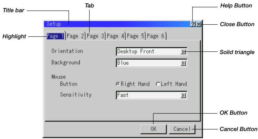 NEC MT1056 - Menu Elements - 1