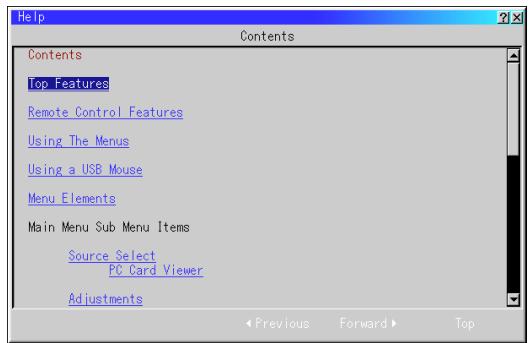 NEC MT1056 - Getting Help about how to operate the projector: - 2