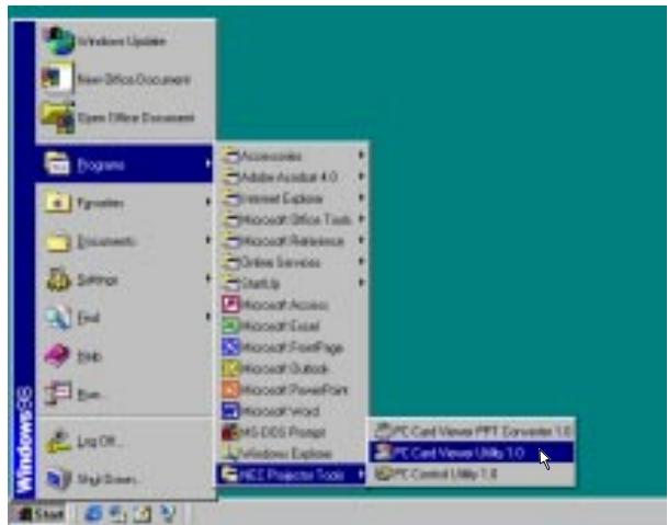 NEC MT850 - Starting Up the PC Card Viewer Software on your PC - 1