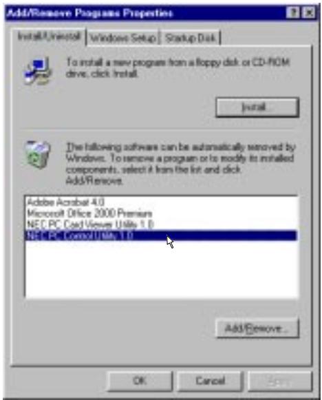 NEC MT850 - Uninstalling the software - 3