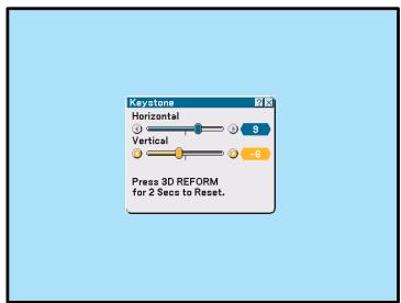 NEC VT770 - If the right and left sides of the projected image are not parallel to each other, use the SELECT  button to select "Vertical" and use the SELECT  button. - 4
