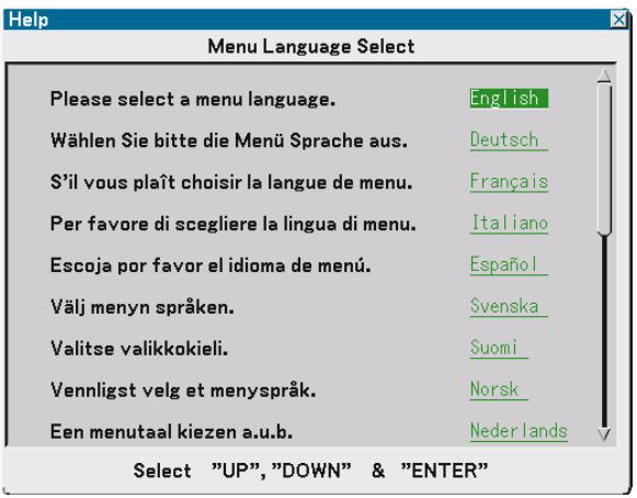 NEC VT770 - Use the SELECT  or  button to select one of the 19 languages for the menu. - 1
