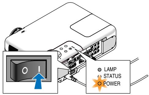 NEC VT770 - To turn on the main power to the projector, press the Main Power switch to the on position (I). - 1