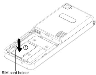 NEC N343I - Removing a SIM card - 1