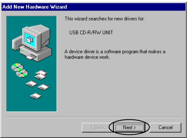 TEAC DW-CD224PU - Driver installation under Windows 98SE/Windows Me - 2