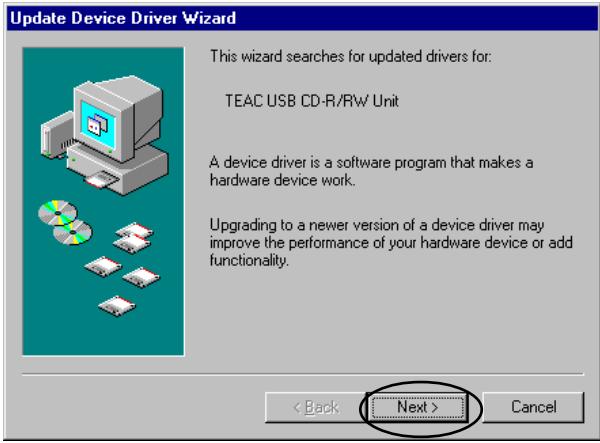 TEAC DW-CD224PU - "Manual" Driver Installation under Windows 98SE - 3
