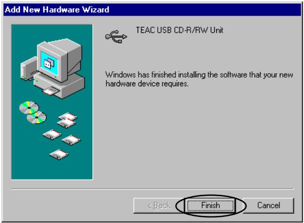 TEAC DW-CD224PU - Driver installation under Windows 98SE/Windows Me - 9