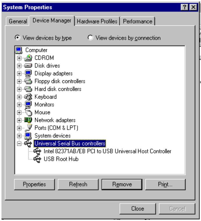 TEAC DW-CD224PU - Click the Device Manager tab. - 1