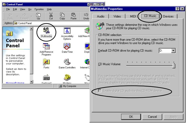 TEAC DW-CD224PU - Using the CD Player (Windows 98 Second Edition) - 1