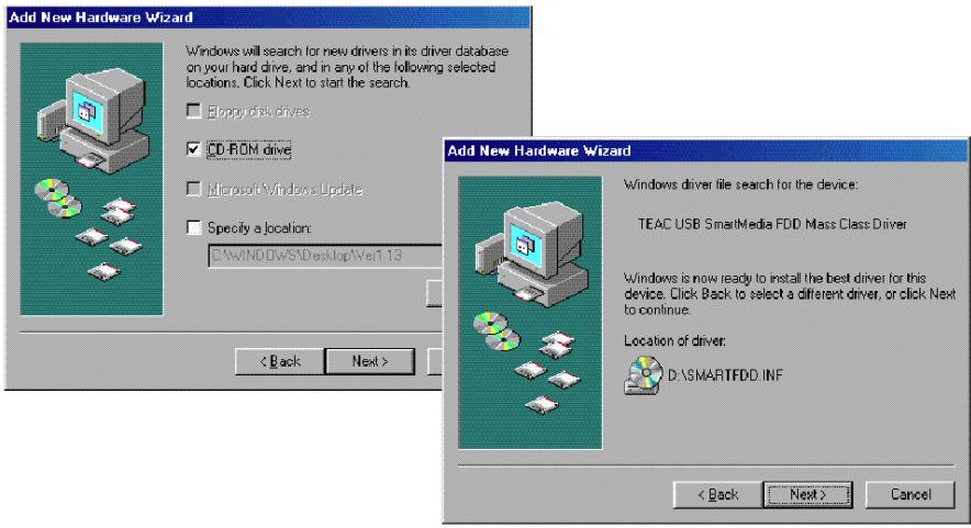 TEAC FD05PUS - Procédure d'installation (windows 98 et windows 98 second edition) - 2