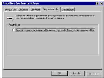 TEAC FD05PUS - Désactiver le white-behind-caching - 2