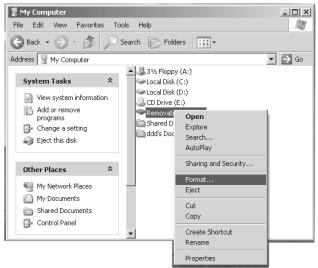TEAC MP-200FM - FORMATTING THE MEMORY - 1
