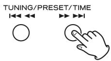 TEAC CR-H227I - Press the SKIP buttons to set the current minute. - 1