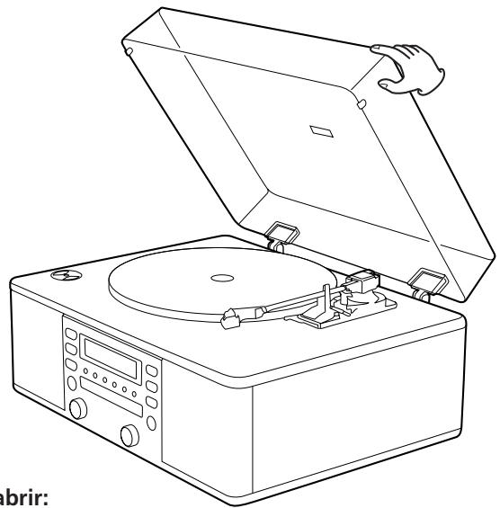 TEAC LP-R400 - como abrir/cerrar la cubierta de la tornamesa - 1