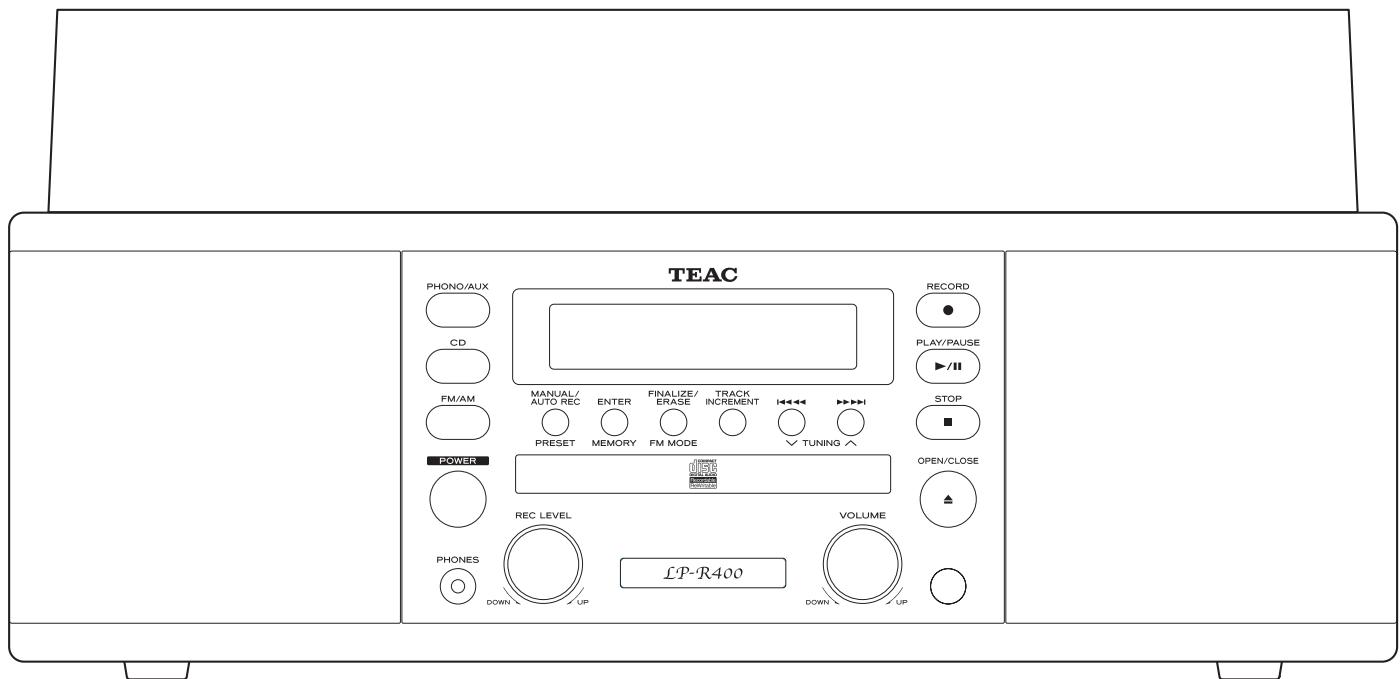 TEAC LP-R400 - MANUAL DEL USUARIO - 1