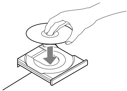TEAC LP-R400 - Place a disc on the tray with the printed label face up. - 1