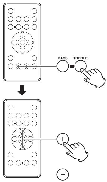 TEAC SR-L230I - Adjusting the bass and treble sound - 1