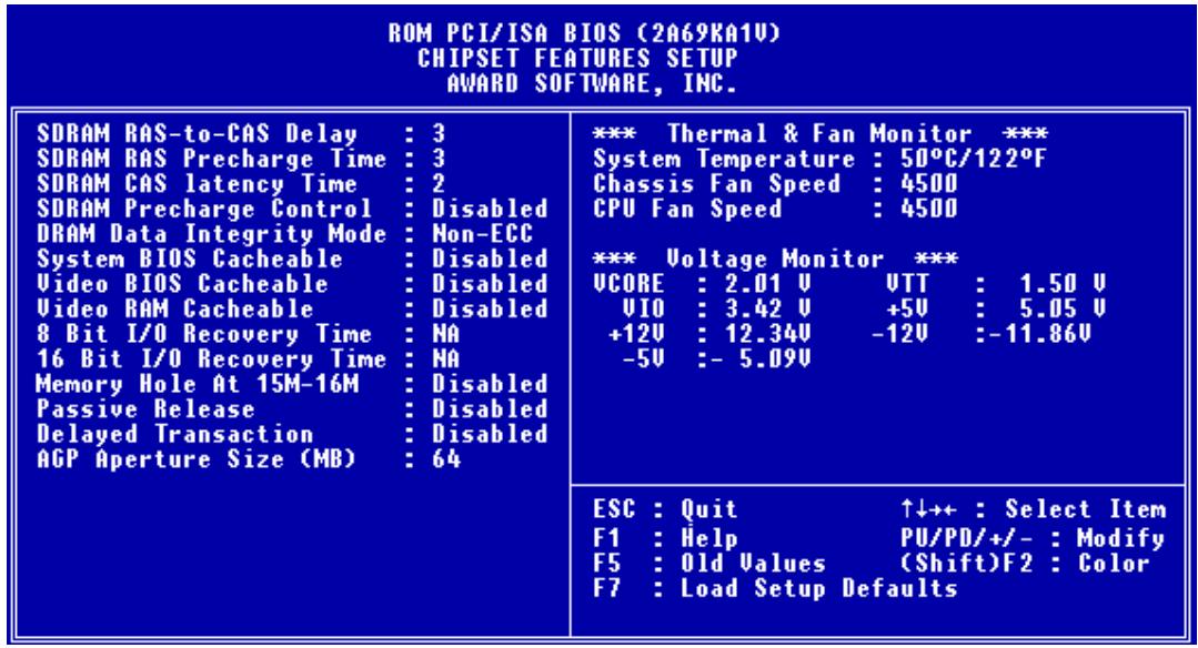 ABIT BH6R1-1 - Chipset Features Setup Menu - 1