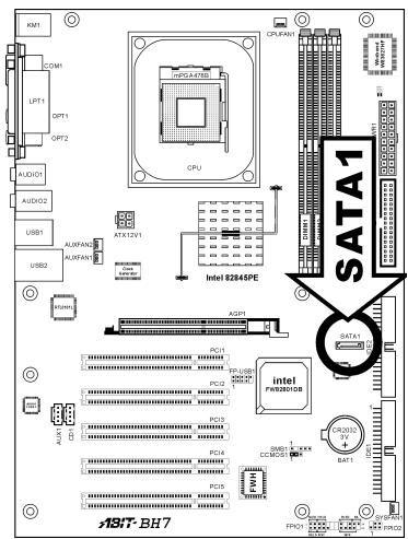 ABIT BH7 - (12). Serial ATA Connector [SATA1] - 1