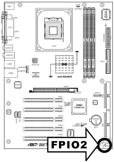 ABIT BH7 - (7). Infrared Device Header [FPIO2] - 1