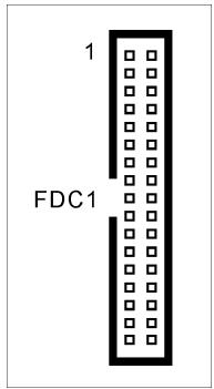 ABIT BH7 - (10). Floppy Disk Drive Connector [FDC1] - 2