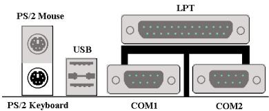 ABIT BP6 - KBM Lower: PS/2 Keyboard Connector - 1
