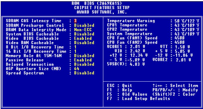ABIT BP6 - 3-4. Chipset Features Setup Menu - 1